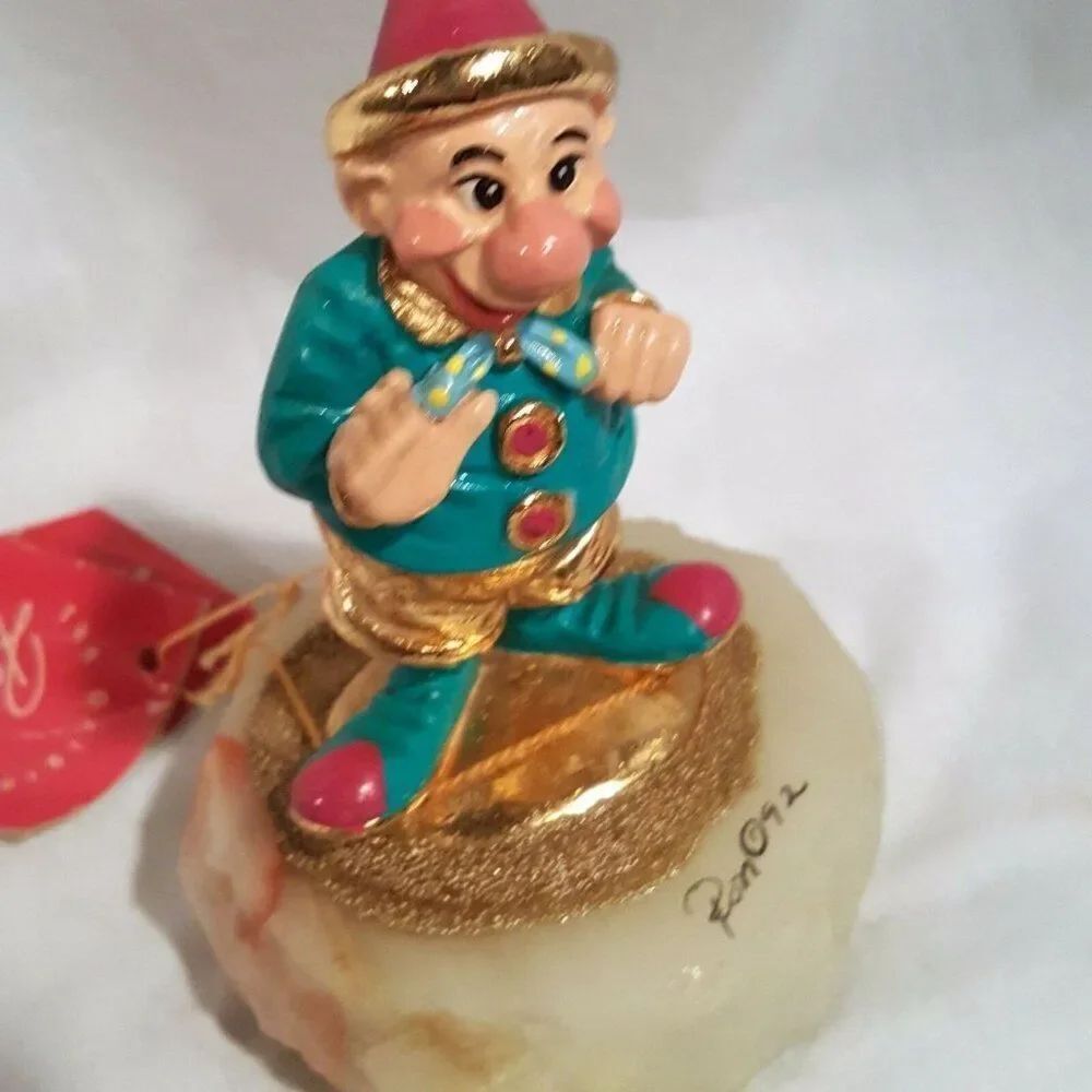 Vintage 90s Ron Lee Clown Hobo HI YA Clown Waving 1992 Onyx 24K CCG5 Signed